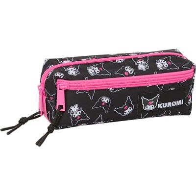 safta Kuromi Suporte triplo pequeno, estojo infantil, estojo infantil, ideal para crianças na idade escolar, confortável e versátil, qualidade e resistência, 22 x 6 x 8,5 cm safta Kuromi Suporte triplo pequeno, estojo infantil, estojo infantil, ideal para crianças na idade escolar, confortável e versátil, qualidade e resistência, 22 x 6 x 8,5 cm
