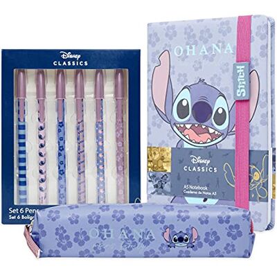 Disney Stitch Conjunto de Papelaria com Estojo de Lápis, Conjunto de Canetas ou Bloco de Notas, Lápis de Cores e Acessórios para Escritório Escolar (Multicolorido, Conjunto de 3) Disney Stitch Conjunto de Papelaria com Estojo de Lápis, Conjunto de Canetas ou Bloco de Notas, Lápis de Cores e Acessórios para Escritório Escolar (Multicolorido, Conjunto de 3)