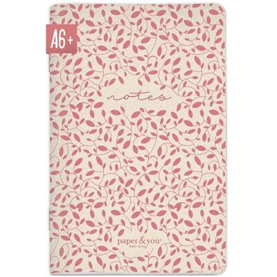 Häfft paper&you Caderno A6 com pontos, pequeno e compacto "Red Leaves" Ideal para levar para qualquer lugar: 64 páginas numeradas a pontos, papel de 90 g/m², capa mole e cantos arredondados Häfft paper&you Caderno A6 com pontos, pequeno e compacto "Red Leaves" Ideal para levar para qualquer lugar: 64 páginas numeradas a pontos, papel de 90 g/m², capa mole e cantos arredondados