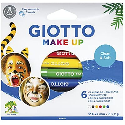 Giotto Make Up 6 lápis cosméticos cores clássicas, mina 6,25 mm diâmetro Giotto Make Up 6 lápis cosméticos cores clássicas, mina 6,25 mm diâmetro