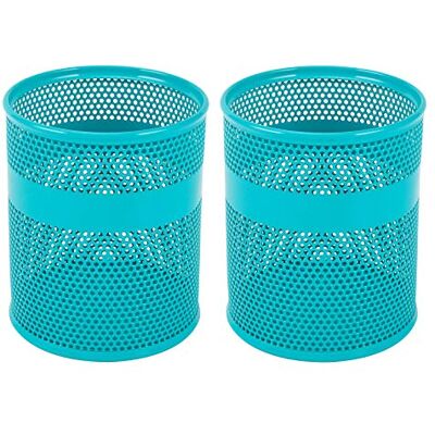 EasyPAG Pacote de 2 Organizador de Secretária de Metal Porta-lápis Organizador de Canetas Armazenamento para Escritório, Turquesa EasyPAG Pacote de 2 Organizador de Secretária de Metal Porta-lápis Organizador de Canetas Armazenamento para Escritório, Turquesa