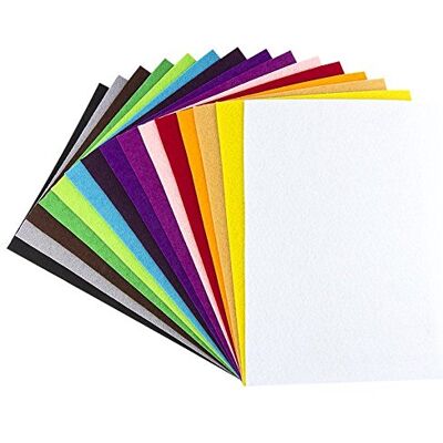 Ideen mit Herz Feltro, 2 mm de espessura, DIN A4, 15 folhas, bricolagem, retalhos, artesanato, feltro, feltro para trabalhos manuais (15 cores) Ideen mit Herz Feltro, 2 mm de espessura, DIN A4, 15 folhas, bricolagem, retalhos, artesanato, feltro, feltro para trabalhos manuais (15 cores)