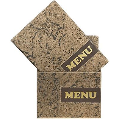 SECURIT Conjunto de 10 suportes design linha com caixa de exposição 1 inserção fixa dupla face = 4 páginas A4 possibilidade de adicionar inserções café, bar, restaurante imitação couro PU - SECURIT Conjunto de 10 suportes design linha com caixa de exposição 1 inserção fixa dupla face = 4 páginas A4 possibilidade de adicionar inserções café, bar, restaurante imitação couro PU -