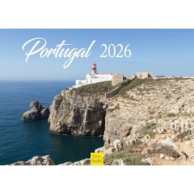 Edition Seidel Calendário premium Portugal 2026, formato DIN A3, calendário de parede, Europa, Lisboa, Porto, Algarve, costa, mar, falésia, lagoas, parque nacional Edition Seidel Calendário premium Portugal 2026, formato DIN A3, calendário de parede, Europa, Lisboa, Porto, Algarve, costa, mar, falésia, lagoas, parque nacional