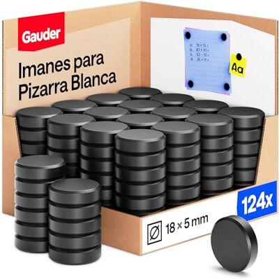 GAUDER Ímanes para ardósia branca, frigorífico e escritório (124 unidades 18 x 5 mm) GAUDER Ímanes para ardósia branca, frigorífico e escritório (124 unidades 18 x 5 mm)