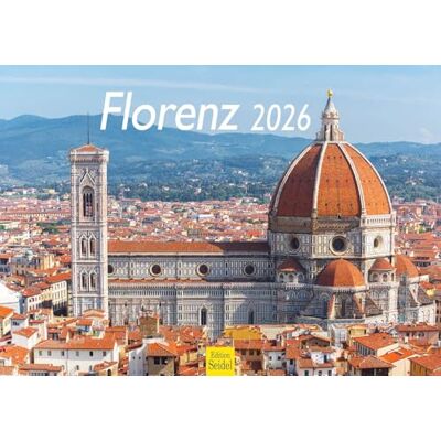 Edition Seidel Calendário Premium Florencia 2026, formato DIN A3, calendário de parede Europa Itália Toscana, catedral Michelangelo, Medici Palazzo Vecchio Ponte Vecchio Arno Edition Seidel Calendário Premium Florencia 2026, formato DIN A3, calendário de parede Europa Itália Toscana, catedral Michelangelo, Medici Palazzo Vecchio Ponte Vecchio Arno
