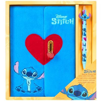 Disney Stitch Set Material Escolar e de Escritório, Diário Secreto com Chave e Caneta ou Caderno A5 e Caneta Bonito, Presentes para Mulher e Menina (Stitch Lock) Disney Stitch Set Material Escolar e de Escritório, Diário Secreto com Chave e Caneta ou Caderno A5 e Caneta Bonito, Presentes para Mulher e Menina (Stitch Lock)