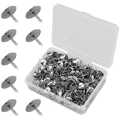 JRSHIRLEYLTD 500 pinos de ferro, tachas decorativas para fotos, polegar alfinetes redondos de metal para cartões de escritório, artesanato, casa, fotografia, placa de cortiça, porta JRSHIRLEYLTD 500 pinos de ferro, tachas decorativas para fotos, polegar alfinetes redondos de metal para cartões de escritório, artesanato, casa, fotografia, placa de cortiça, porta