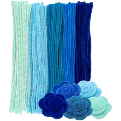 Ideen mit Herz 100 fios de chenille limpadores de cachimbo para trabalhos manuais limpadores de cachimbo coloridos em 5 cores diferentes 30 cm de comprimento Ø 6 mm (tons azuis) Ideen mit Herz 100 fios de chenille limpadores de cachimbo para trabalhos manuais limpadores de cachimbo coloridos em 5 cores diferentes 30 cm de comprimento Ø 6 mm (tons azuis)