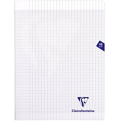 Clairefontaine Mimesys Caderno com forro de polipropileno (24 x 32 cm, 48 páginas, 90 g, quadriculado), cor transparente Clairefontaine Mimesys Caderno com forro de polipropileno (24 x 32 cm, 48 páginas, 90 g, quadriculado), cor transparente