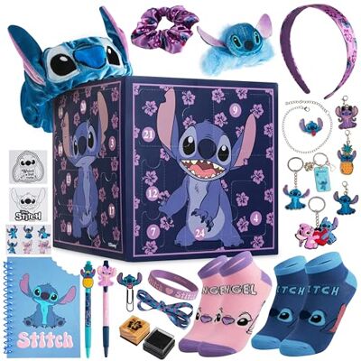 Disney Stitch Calendário de Advento 2025 Calendário de Contagem Regressiva para Natal 24 Surpresas Papelaria e Acessórios Colar Chaveiro Caneta Meias (Cubo de Ponto Roxo) Disney Stitch Calendário de Advento 2025 Calendário de Contagem Regressiva para Natal 24 Surpresas Papelaria e Acessórios Colar Chaveiro Caneta Meias (Cubo de Ponto Roxo)