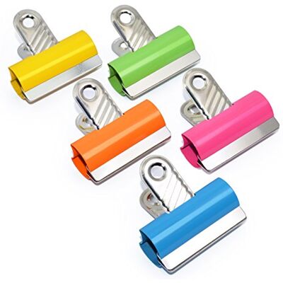 Rapesco Pinças clipes de 60 mm, cores sortidas, caixa de 10 Capacidade 110 folhas Rapesco Pinças clipes de 60 mm, cores sortidas, caixa de 10 Capacidade 110 folhas
