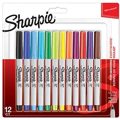 Sharpie marcadores permanentes ponta ultrafina cores sortidas conjunto de 12 marcadores material escolar ideal Sharpie marcadores permanentes ponta ultrafina cores sortidas conjunto de 12 marcadores material escolar ideal