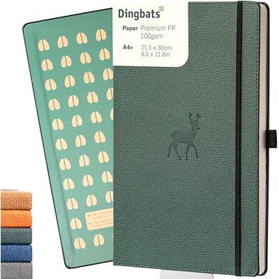 Dingbats* Notebooks Dingbats Vida selvagem caderno A4 quadrado extra grande caderno de capa dura couro PU fecho elástico, suporte para canetas, marcador Dingbats* Notebooks Dingbats Vida selvagem caderno A4 quadrado extra grande caderno de capa dura couro PU fecho elástico, suporte para canetas, marcador