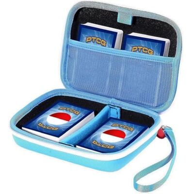 ProCase Estojo para cartas colecionáveis, caixa rígida de armazenamento de viagem com capacidade para mais de 300 cartões para jogo ProCase Estojo para cartas colecionáveis, caixa rígida de armazenamento de viagem com capacidade para mais de 300 cartões para jogo
