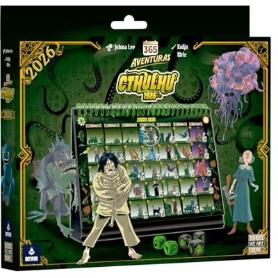 Devir Calendário 365 Aventuras Cthulhu 1926 2026 Versão Portuguesa – Jogo Interativo Diário, Dados e Desafios Lovecraftianos, Mistério e Horror Cósmico para Jovens e Adultos () Devir Calendário 365 Aventuras Cthulhu 1926 2026 Versão Portuguesa – Jogo Interativo Diário, Dados e Desafios Lovecraftianos, Mistério e Horror Cósmico para Jovens e Adultos ()
