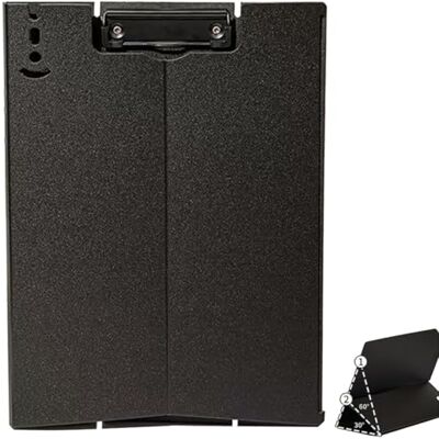 ZMREN Porta-papéis A4 de plástico, prancheta de tamanho padrão A4, pode estar em pé, para trabalhadores de escritório, estudantes, professores 31,5 cm x 23 cm preto ZMREN Porta-papéis A4 de plástico, prancheta de tamanho padrão A4, pode estar em pé, para trabalhadores de escritório, estudantes, professores 31,5 cm x 23 cm preto