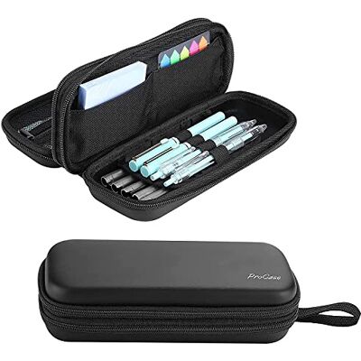 ProCase Estojo Escolar de Grande Capacidade, Bolsa de Lápis Portátil Estojo Organizador para Material de Papelaria com Fecho de Correr Duplo para Homem Mulher Estudante na Escola ou Escritório ProCase Estojo Escolar de Grande Capacidade, Bolsa de Lápis Portátil Estojo Organizador para Material de Papelaria com Fecho de Correr Duplo para Homem Mulher Estudante na Escola ou Escritório