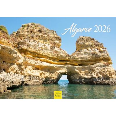 Edition Seidel Algarve 2026 calendário de parede, formato DIN A4, calendário de parede Europa Portugal lagos albufereia lagunas Kliff Edition Seidel Algarve 2026 calendário de parede, formato DIN A4, calendário de parede Europa Portugal lagos albufereia lagunas Kliff