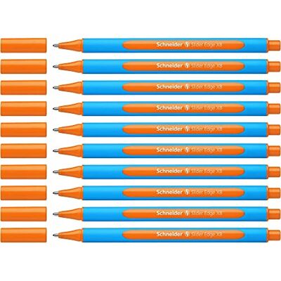 SCHNEIDER XB Slider Edge Caneta de ponta redonda (10 unidades, com capuz, tinta laranja), cor laranja e azul SCHNEIDER XB Slider Edge Caneta de ponta redonda (10 unidades, com capuz, tinta laranja), cor laranja e azul