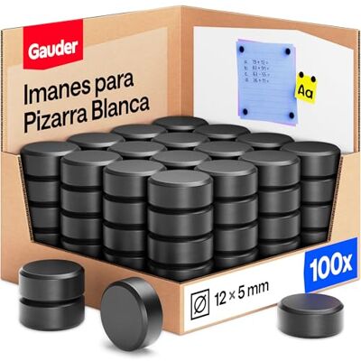 GAUDER Ímanes para Quadro Branco, Frigorífico e Escritório Discos Magnéticos Redondos Fortes Ímanes Pretos para Uso Diário (100 peças 12 x 5 mm) Discos magnéticos redondos y fuertes en ferrita, imanes negros, cada imán sujeta fuerte, pizarra magnética y GAUDER Ímanes para Quadro Branco, Frigorífico e Escritório Discos Magnéticos Redondos Fortes Ímanes Pretos para Uso Diário (100 peças 12 x 5 mm) Discos magnéticos redondos y fuertes en ferrita, imanes negros, cada imán sujeta fuerte, pizarra magnética y
