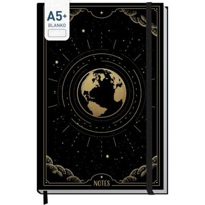 Häfft paper&you Caderno A5 diário em branco "New Adventures" Caderno com 156 páginas em branco e elástico, papel de 100 g/m², para diários, notas e listas criativas Häfft paper&you Caderno A5 diário em branco "New Adventures" Caderno com 156 páginas em branco e elástico, papel de 100 g/m², para diários, notas e listas criativas