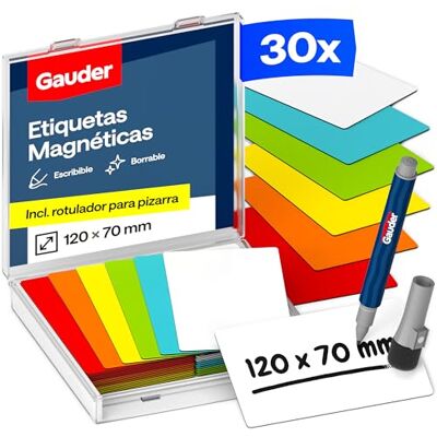 GAUDER Etiquetas magnéticas reutilizáveis, Kanban (30 unidades, 120 x 70 mm) GAUDER Etiquetas magnéticas reutilizáveis, Kanban (30 unidades, 120 x 70 mm)