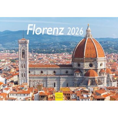 Edition Seidel Calendário Premium Florencia 2026, formato DIN A4, calendário de parede Europa Itália Toscana, catedral Michelangelo, Medici Palazzo Vecchio Ponte Vecchio Arno Edition Seidel Calendário Premium Florencia 2026, formato DIN A4, calendário de parede Europa Itália Toscana, catedral Michelangelo, Medici Palazzo Vecchio Ponte Vecchio Arno