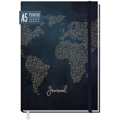 Häfft paper&you® JournalA5 dotted Caderno com pontos "Travel the World Häfft paper&you® JournalA5 dotted Caderno com pontos "Travel the World