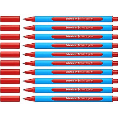 SCHNEIDER Slider Edge Caneta retrátil (tubo M, 10 unidades), cor vermelho SCHNEIDER Slider Edge Caneta retrátil (tubo M, 10 unidades), cor vermelho