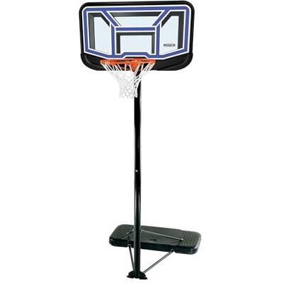 LIFETIME Aro de basquetebol portátil ajustável, ajuste telescópico de 7,5 a 10 pés, quadro de impacto de 10 cm LIFETIME Aro de basquetebol portátil ajustável, ajuste telescópico de 7,5 a 10 pés, quadro de impacto de 10 cm