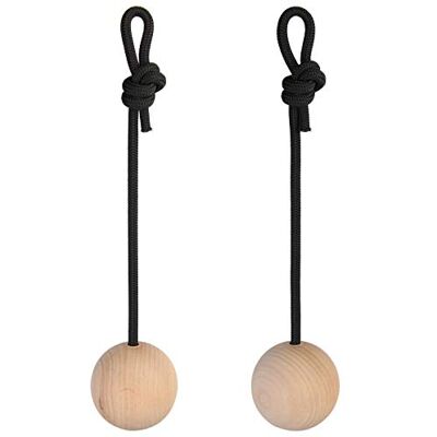 ALPIDEX 2 unidades de bolas de treino de tamanho diferente conjunto de 2 bolas de madeira para treino de escalada, diâmetro: 7 cm ALPIDEX 2 unidades de bolas de treino de tamanho diferente conjunto de 2 bolas de madeira para treino de escalada, diâmetro: 7 cm