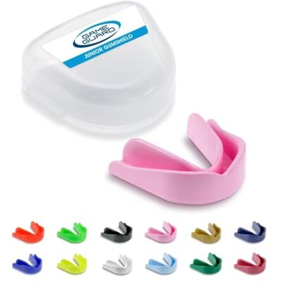 GAME GUARD Protetor bucal para ferver e morder/protetor de gengivas protetor bucal moldável/protetores de gengivas júnior / crianças/jovens aprovado pela CE, desportos escolares, futebol, rugby GAME GUARD Protetor bucal para ferver e morder/protetor de gengivas protetor bucal moldável/protetores de gengivas júnior / crianças/jovens aprovado pela CE, desportos escolares, futebol, rugby