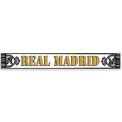 Real Madrid Cachecol Tear Nº27 Cor branco, preto e dourado Real Madrid Cachecol Tear Nº27 Cor branco, preto e dourado