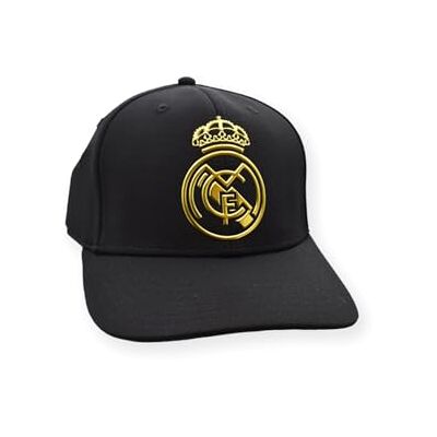 Real Madrid Gorra Negra con Escudo Dorado Adulto Real Madrid Gorra Negra con Escudo Dorado Adulto