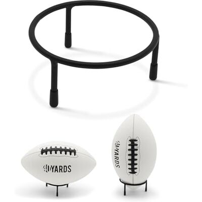 40YARDS Suporte de metal para bola de futebol americano, suporte para 3 pernas de 10 cm de diâmetro, preto mate, antiderrapante com botões de borracha, suporte para bolas de futebol, basquetebol Soporte de 10 cm con tres patas y topes de goma antidesliz 40YARDS Suporte de metal para bola de futebol americano, suporte para 3 pernas de 10 cm de diâmetro, preto mate, antiderrapante com botões de borracha, suporte para bolas de futebol, basquetebol Soporte de 10 cm con tres patas y topes de goma antidesliz