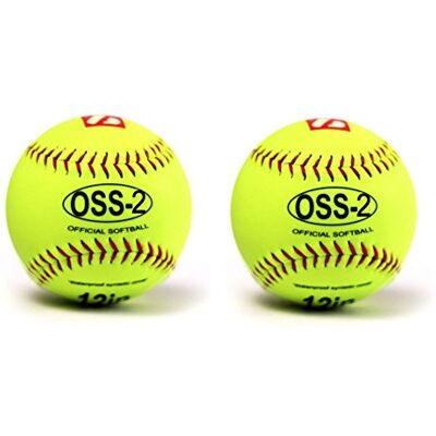 BARNETT OSS-2 Bola de softball de prática (toque suave, tamanho 30,5 cm, amarelo, 2 unidades) BARNETT OSS-2 Bola de softball de prática (toque suave, tamanho 30,5 cm, amarelo, 2 unidades)