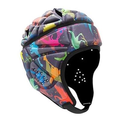 longcanhui Capacete protetor de capacete de rugby 7 V 7 com acolchoado para guarda-redes de futebol ajustável com bandeira de rugby, capacete de futebol para crianças longcanhui Capacete protetor de capacete de rugby 7 V 7 com acolchoado para guarda-redes de futebol ajustável com bandeira de rugby, capacete de futebol para crianças