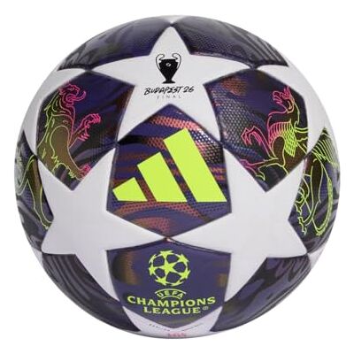 Adidas Bola UEFA Champions League Final League J290 (Dark Purple/White/Solar Yellow, 5) Adidas Bola UEFA Champions League Final League J290 (Dark Purple/White/Solar Yellow, 5)