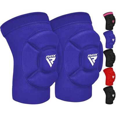 RDX MMA Knee Pads, esponja grossa ajustável antiderrapante para desportos de combate, kickboxing, artes marciais mistas, vários desportos, unissexo, basquetebol, ciclismo, ginásio, voleibol RDX MMA Knee Pads, esponja grossa ajustável antiderrapante para desportos de combate, kickboxing, artes marciais mistas, vários desportos, unissexo, basquetebol, ciclismo, ginásio, voleibol