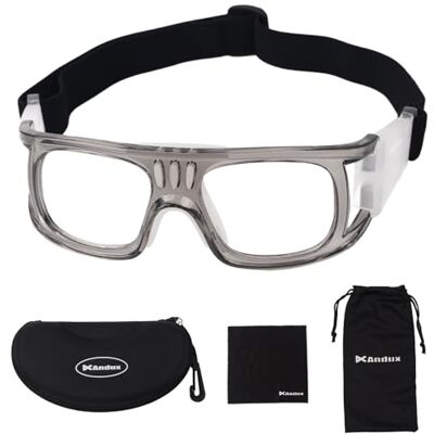 Andux Óculos desportivos para basquetebol e futebol (cinzento) Andux Óculos desportivos para basquetebol e futebol (cinzento)