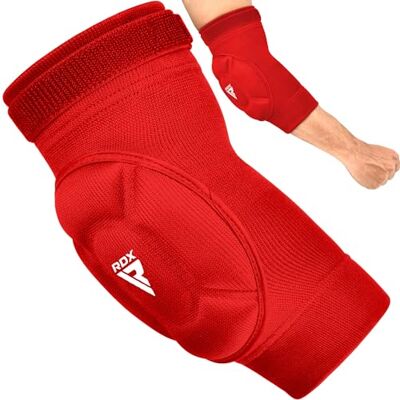 RDX MMA Palmilhas, aprovado SATRA, Elbow Pads protetor antebraço cotoveleira manga acolchoada de compressão por Muay Thai Kickboxing Taekwondo boxe fitness voleibol luta livre basquetebol, homens mulheres RDX MMA Palmilhas, aprovado SATRA, Elbow Pads protetor antebraço cotoveleira manga acolchoada de compressão por Muay Thai Kickboxing Taekwondo boxe fitness voleibol luta livre basquetebol, homens mulheres