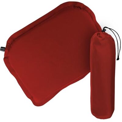 ALPIDEX Almofada de assento isolante 40 x 30 x 3,8 cm estádio campismo ao ar livre tapete assento insuflável térmico portátil impermeável, cor: vermelho energia ALPIDEX Almofada de assento isolante 40 x 30 x 3,8 cm estádio campismo ao ar livre tapete assento insuflável térmico portátil impermeável, cor: vermelho energia