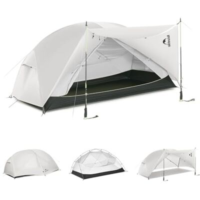 Naturehike Tenda de campismo Mongar Pro ultraleve, resistente ao vento, impermeável, para trekking, portátil, para 1, 2 e 3 pessoas, 3-4 estações, para campismo, caminhadas Naturehike Tenda de campismo Mongar Pro ultraleve, resistente ao vento, impermeável, para trekking, portátil, para 1, 2 e 3 pessoas, 3-4 estações, para campismo, caminhadas