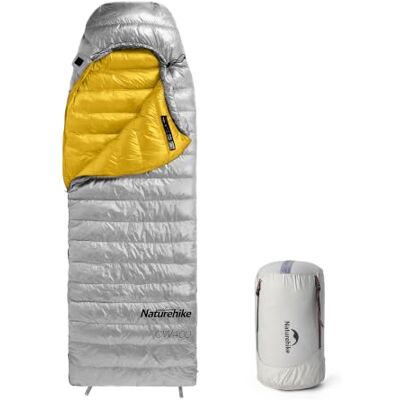 Naturehike Saco de dormir de penugem ultraleve portátil compacto de inverno 4 estações para adultos e crianças ao ar livre campismo caminhadas viagens com saco de compressão 650FP Naturehike Saco de dormir de penugem ultraleve portátil compacto de inverno 4 estações para adultos e crianças ao ar livre campismo caminhadas viagens com saco de compressão 650FP