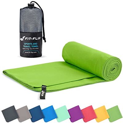 Fit-Flip , Toalha de microfibra, compacta, ultraleve, secagem rápida, em 11 cores, 8 tamanhos, para ginásio, piscina ou viagem Fit-Flip , Toalha de microfibra, compacta, ultraleve, secagem rápida, em 11 cores, 8 tamanhos, para ginásio, piscina ou viagem