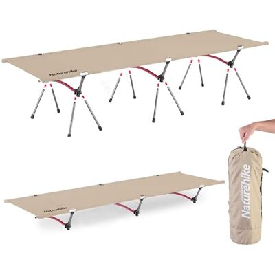 Naturehike Cama de campismo ultraleve, capacidade de carga de 150 kg, altura ajustável, dobrável, portátil, ideal para campismo, escritório ou uso de convidados Naturehike Cama de campismo ultraleve, capacidade de carga de 150 kg, altura ajustável, dobrável, portátil, ideal para campismo, escritório ou uso de convidados