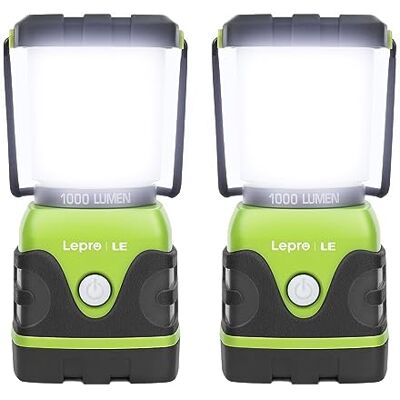Lepro Lanterna de campismo, lanterna de campismo regulável 1000 LM, 4 modos de luz de emergência, luzes de tenda resistentes à água para campismo, caminhadas, pesca, cortes de energia, 3 * D com Lepro Lanterna de campismo, lanterna de campismo regulável 1000 LM, 4 modos de luz de emergência, luzes de tenda resistentes à água para campismo, caminhadas, pesca, cortes de energia, 3 * D com