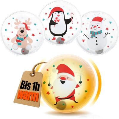 com-four ® 4X Aquecedor de Bolso Reutilizável Aquecedores de Mãos Natalícios para Crianças Almofada Térmica para Dias Frios e para o Caminho (04 Peças Motivos Natalícios Coloridos) com-four ® 4X Aquecedor de Bolso Reutilizável Aquecedores de Mãos Natalícios para Crianças Almofada Térmica para Dias Frios e para o Caminho (04 Peças Motivos Natalícios Coloridos)