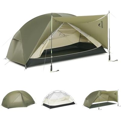 Naturehike Tenda de campismo Mongar Pro ultraleve, resistente ao vento, impermeável, para trekking, portátil, para 1, 2 e 3 pessoas, 3-4 estações, para campismo, caminhadas Naturehike Tenda de campismo Mongar Pro ultraleve, resistente ao vento, impermeável, para trekking, portátil, para 1, 2 e 3 pessoas, 3-4 estações, para campismo, caminhadas